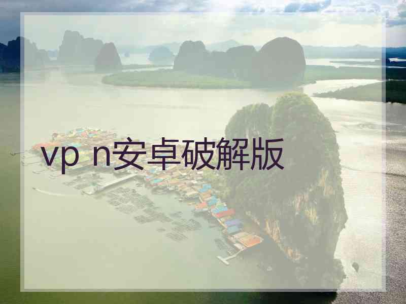 vp n安卓破解版