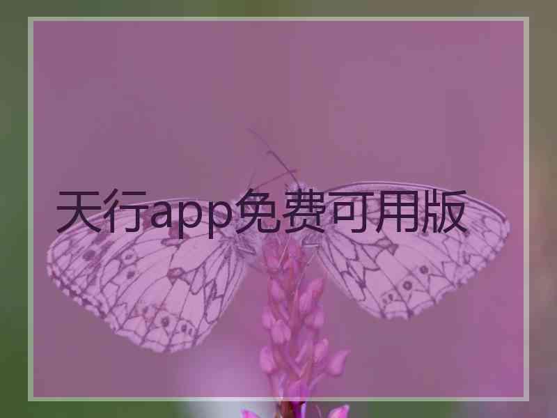 天行app免费可用版