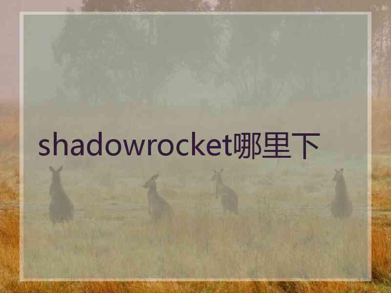 shadowrocket哪里下