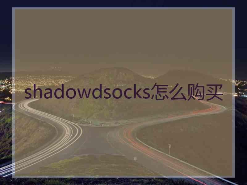 shadowdsocks怎么购买