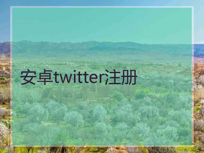 安卓twitter注册