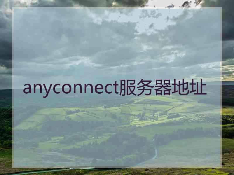 anyconnect服务器地址