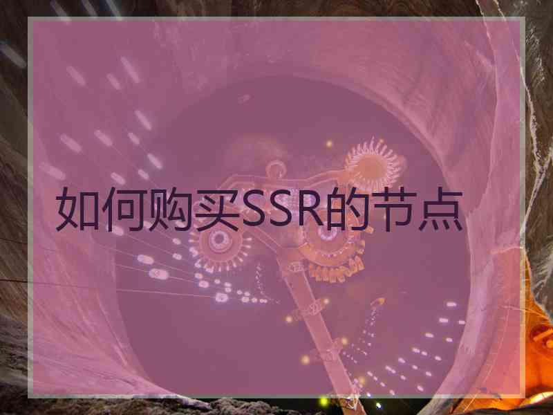 如何购买SSR的节点