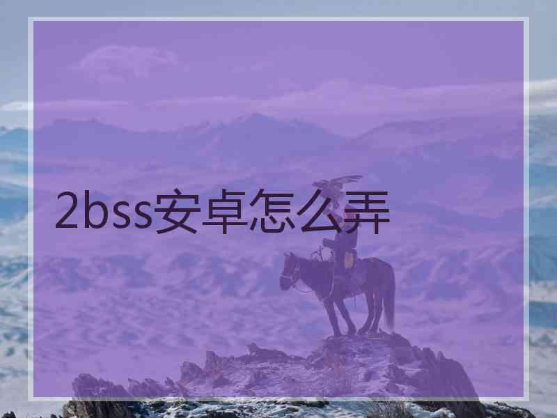 2bss安卓怎么弄